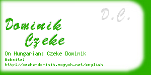 dominik czeke business card